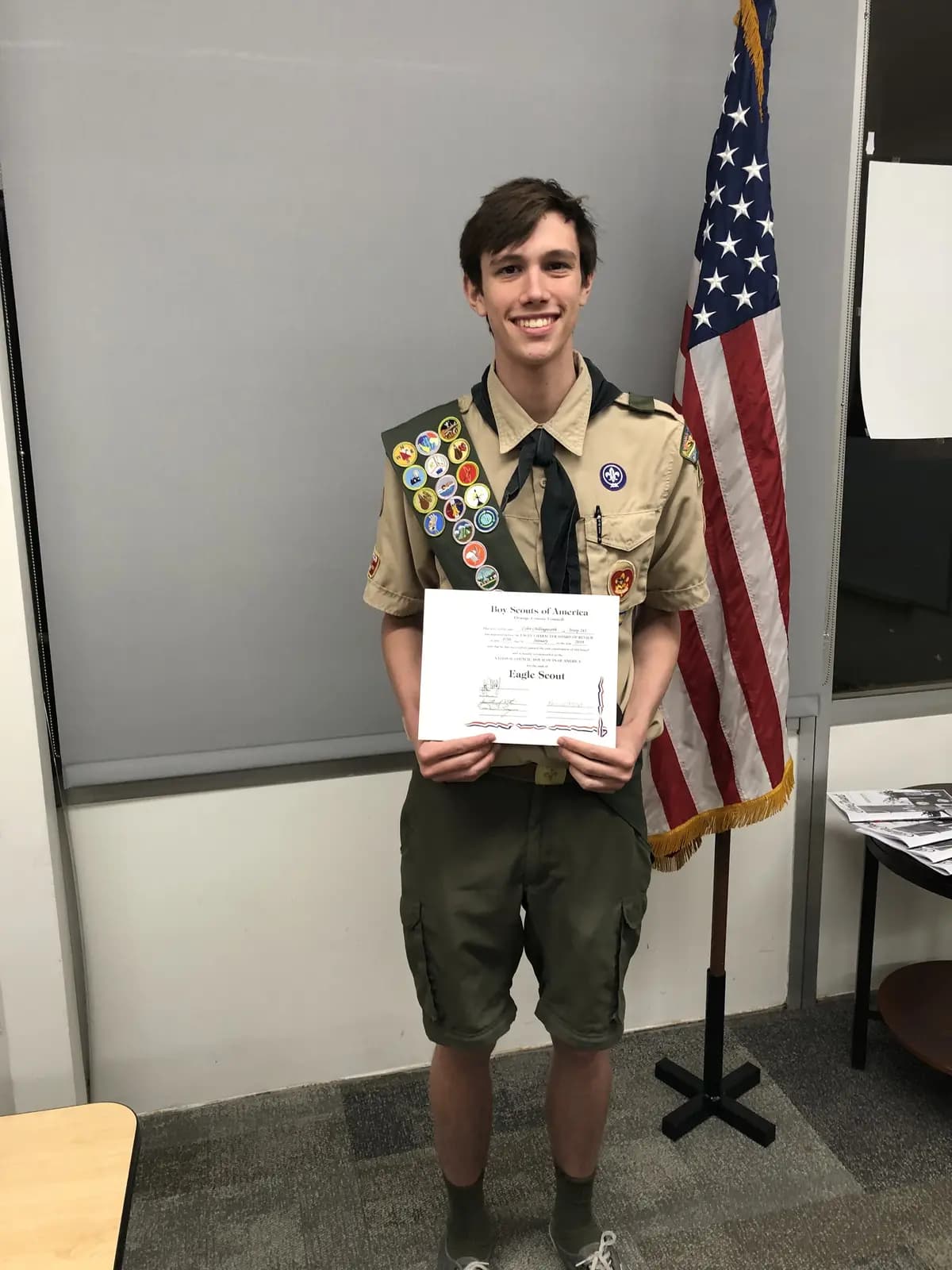 Eagle Scout achievement photo